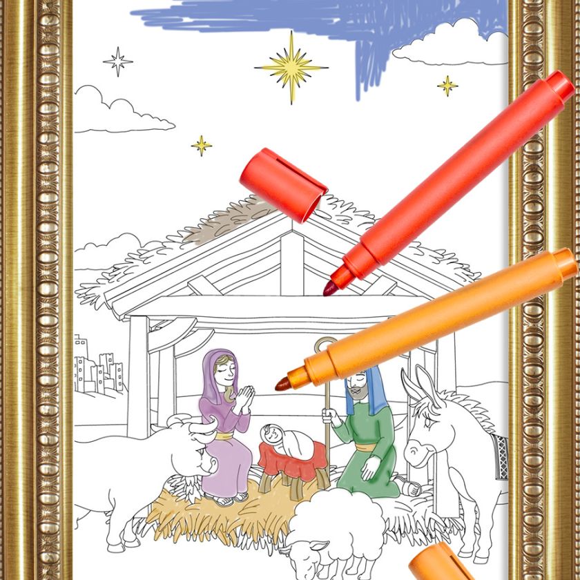 Kinderkerstkaart ingekleurd 1 9ed79547