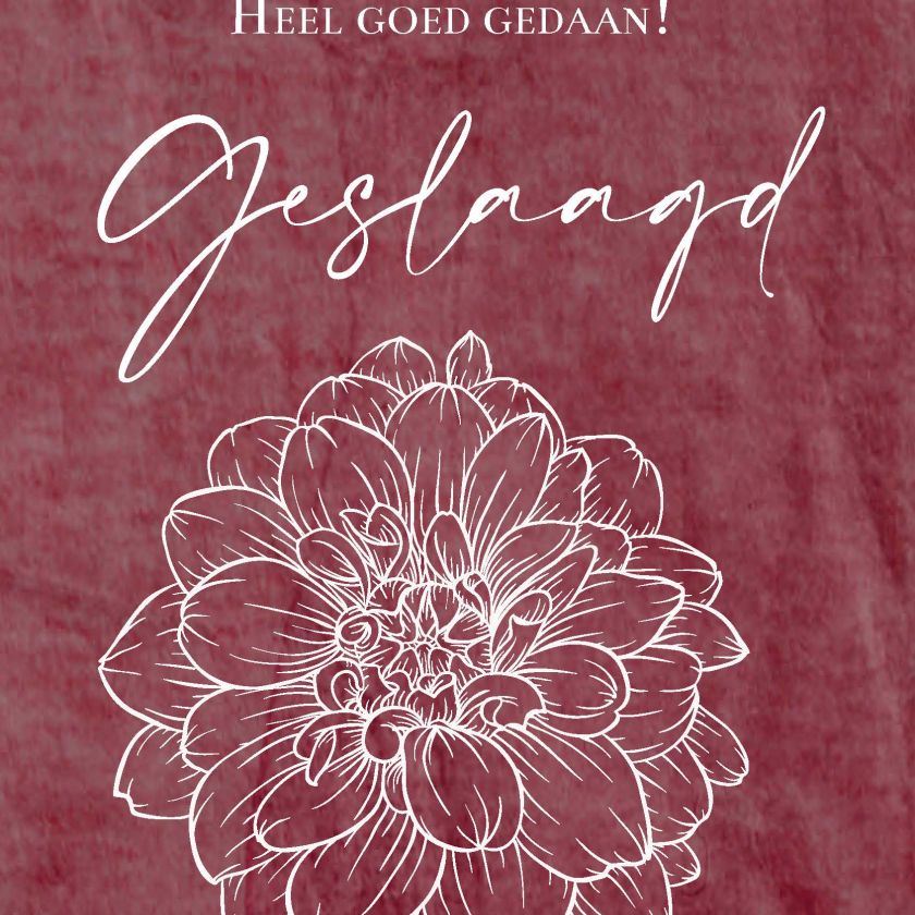 MA55015 - Wenskaart 'Geslaagd'