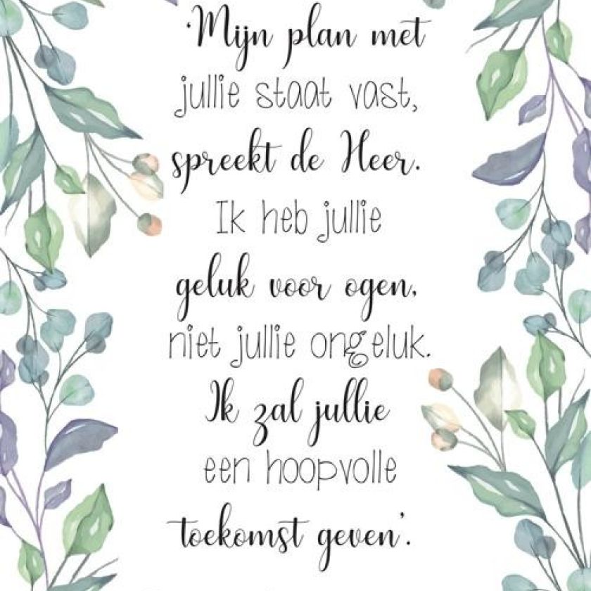 Poster A4 'Mijn plan staat vast' - MA33522 -  Posters A4 bij MajesticAlly