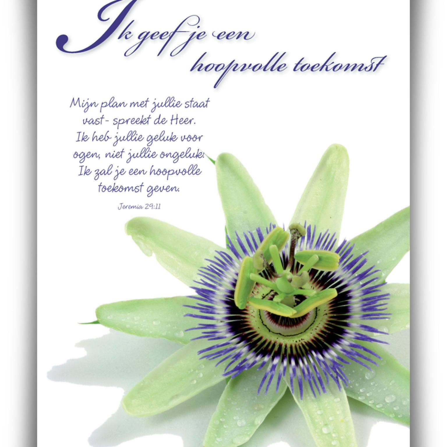 Poster A4 'Ik geef je een hoopvolle toekomst' - 46823 -  Wanddeco/posters bij MajesticAlly