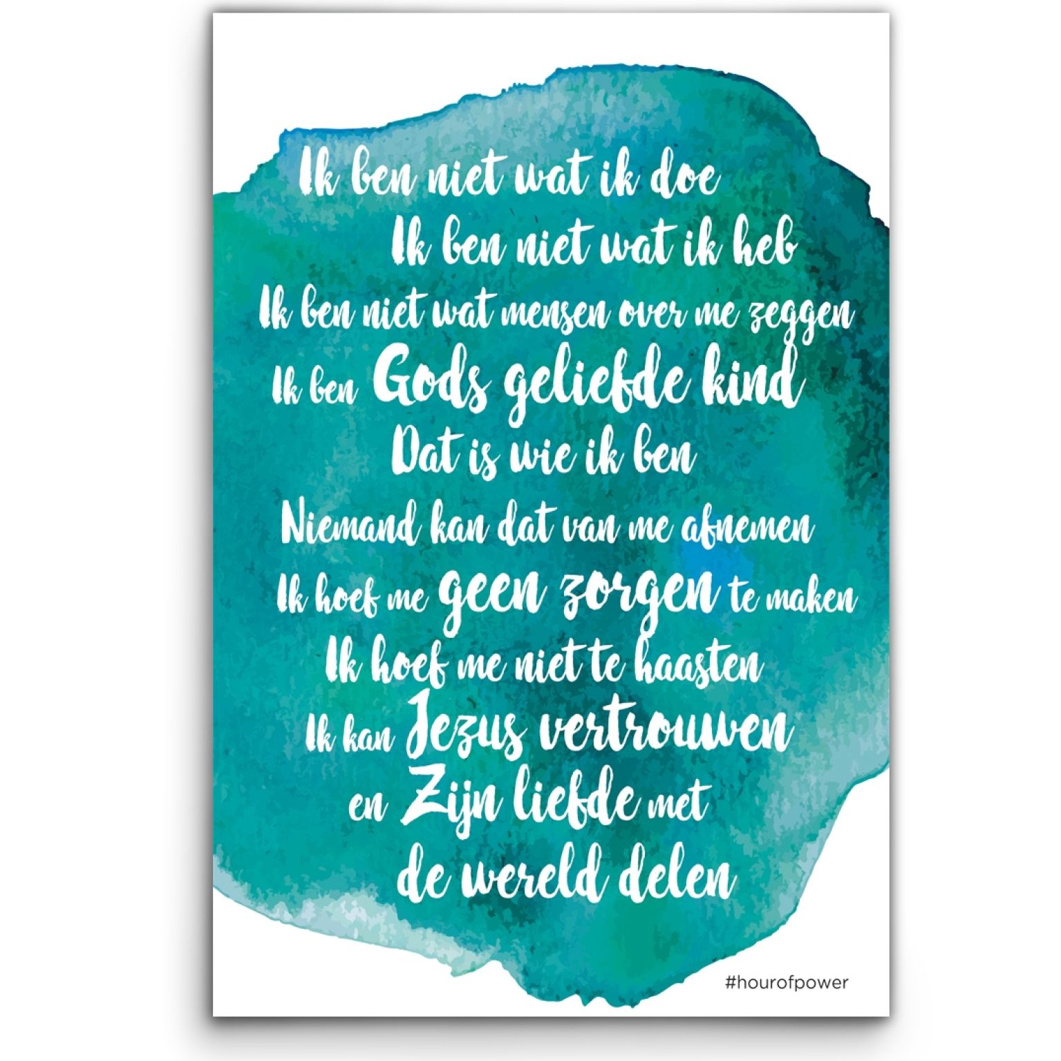 Cadeaubord Gods geliefde kind - MA24203 -  Cadeauborden A4 bij MajesticAlly