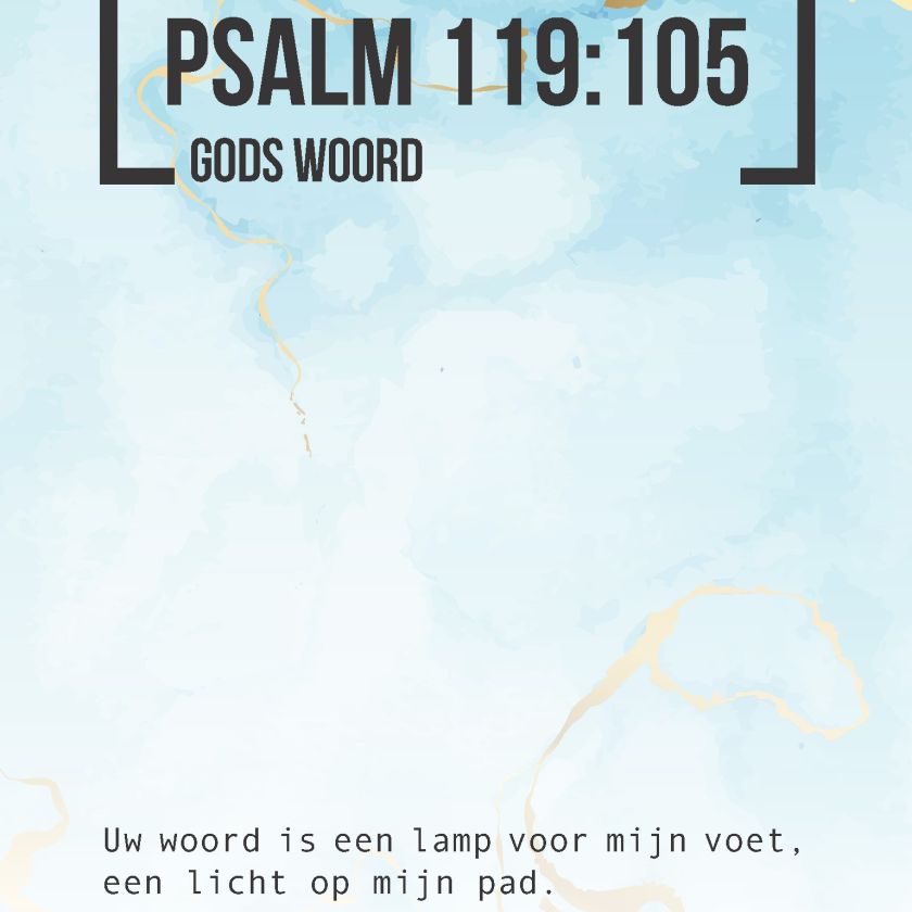 Bijbeltekstkaart 'Psalm 119:105' NBV21 - MA42008 -  Interieurkaarten bij MajesticAlly