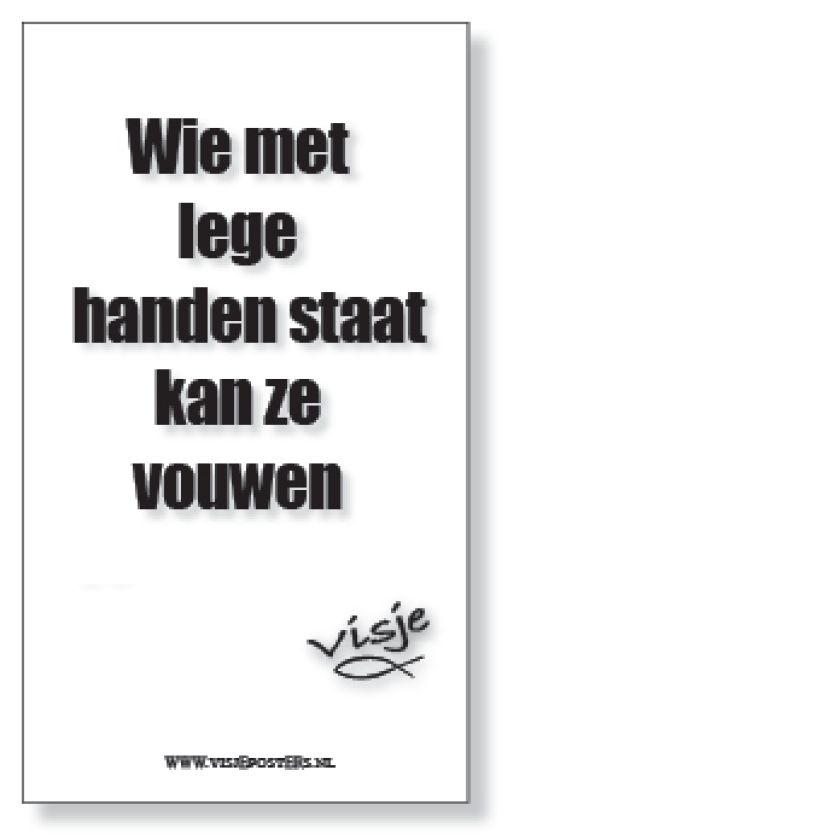 Kaart visje wie met lege handen staat - 44138 -  Visje kaarten bij MajesticAlly