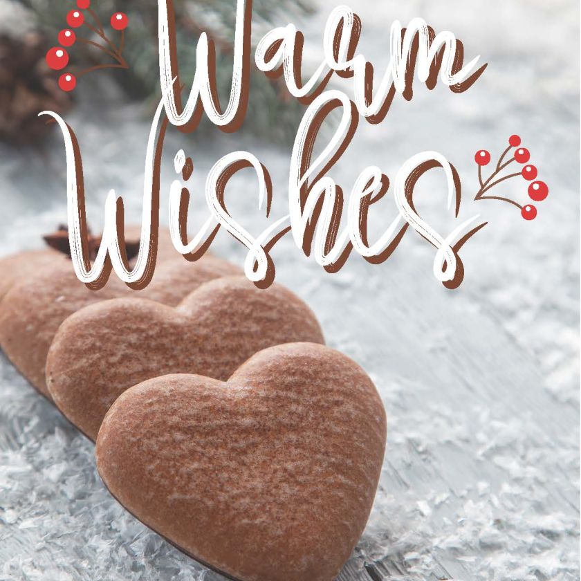 MA41502 - Minikaartje Kerst 'Warm wishes'