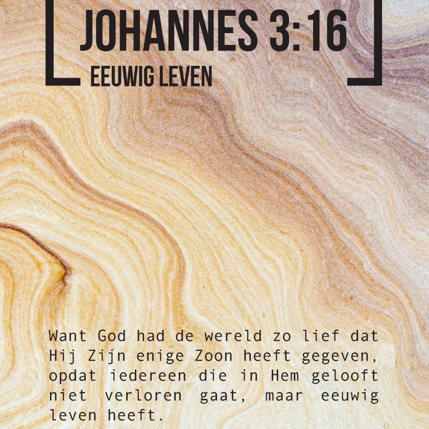 Bijbeltekstkaart 'Johannes 3:16' NBV21 - MA42006 -  Interieurkaarten bij MajesticAlly