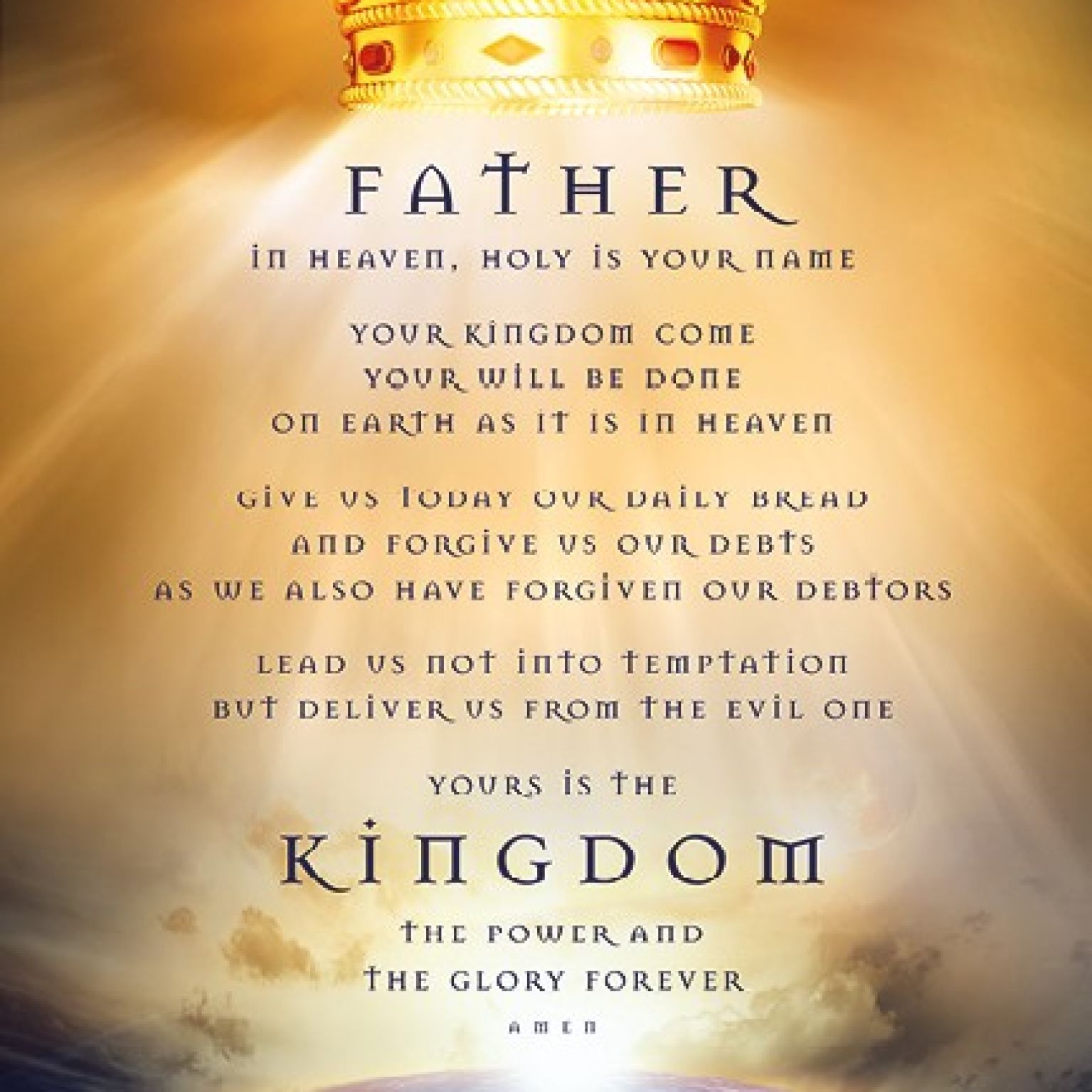 Wandbord A3 'Father in heaven' - MA11602 -  Wandborden A3 bij MajesticAlly