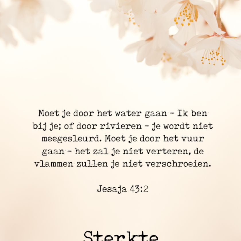 MA38101 Voordeelkaart 'Sterkte - Jesaja 43'