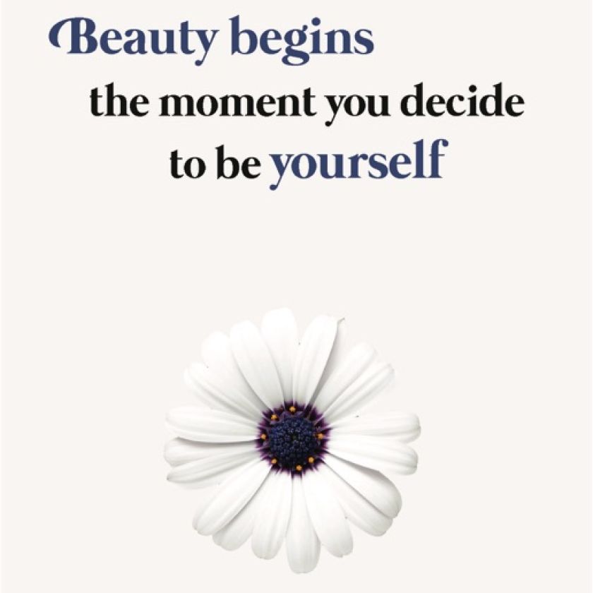 Kaart 'Beauty begins the moment you decide to be yourself'