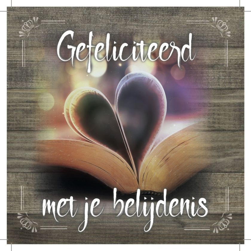 Kaart 'Belijdenis - Bijbel' - MA19051 -  Brocante bij MajesticAlly