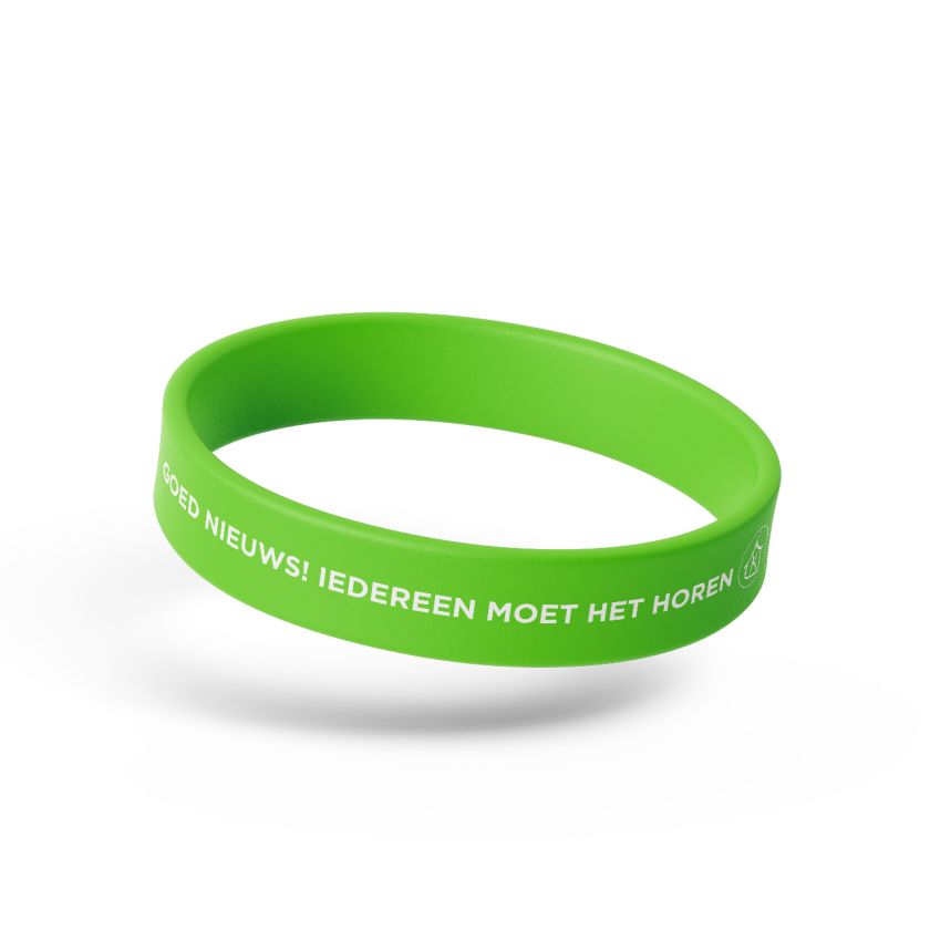 Siliconen kind bandje Groen Goed nieuws a7b0d24d