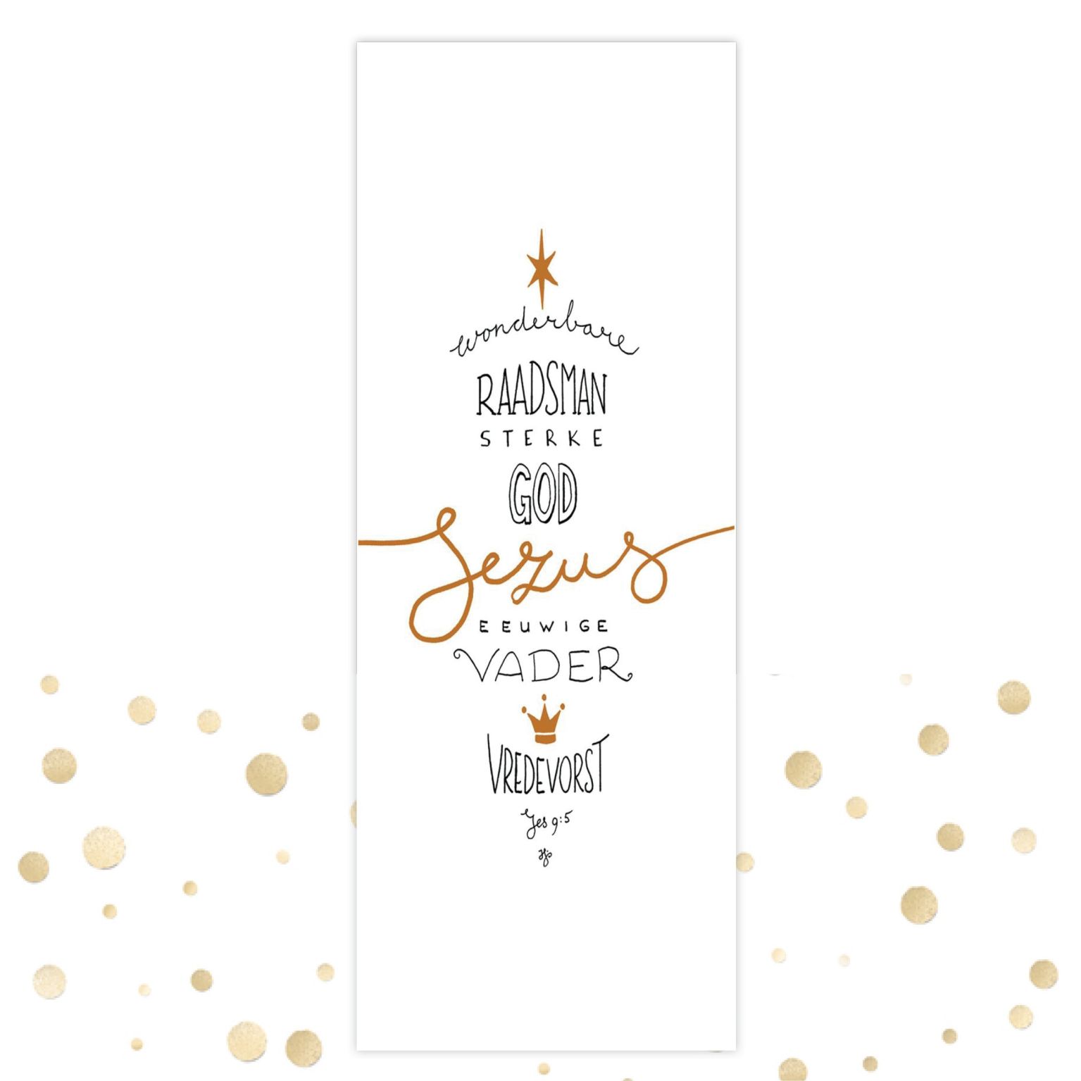 Boekenlegger 'Wonderbare Raadsman' - MA36108 -  Kerst boekenleggers bij MajesticAlly