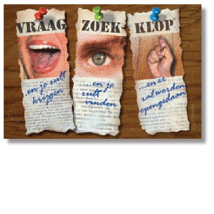 10x Kaart 'Vraag zoek klop' - 44607 -  Sale bij MajesticAlly