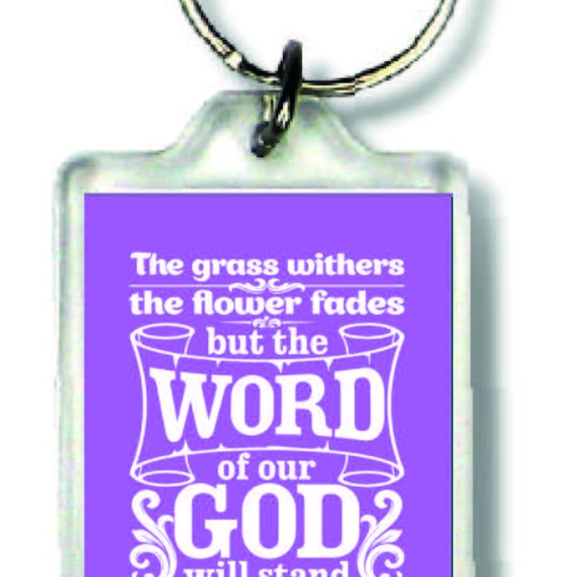 Sleutelhanger the grass withers - MA23014 -  Bible Verses bij MajesticAlly