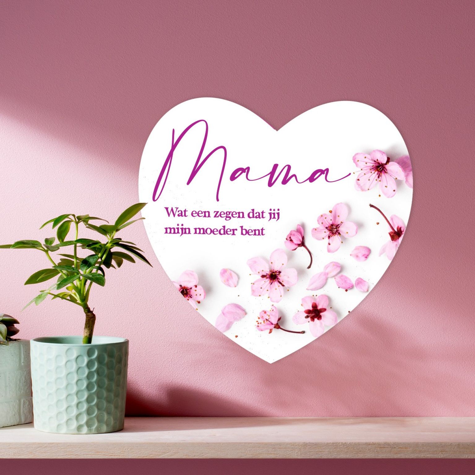 Hart 'Mama, wat een zegen dat jij' - MA39912 -  Moederdagharten bij MajesticAlly