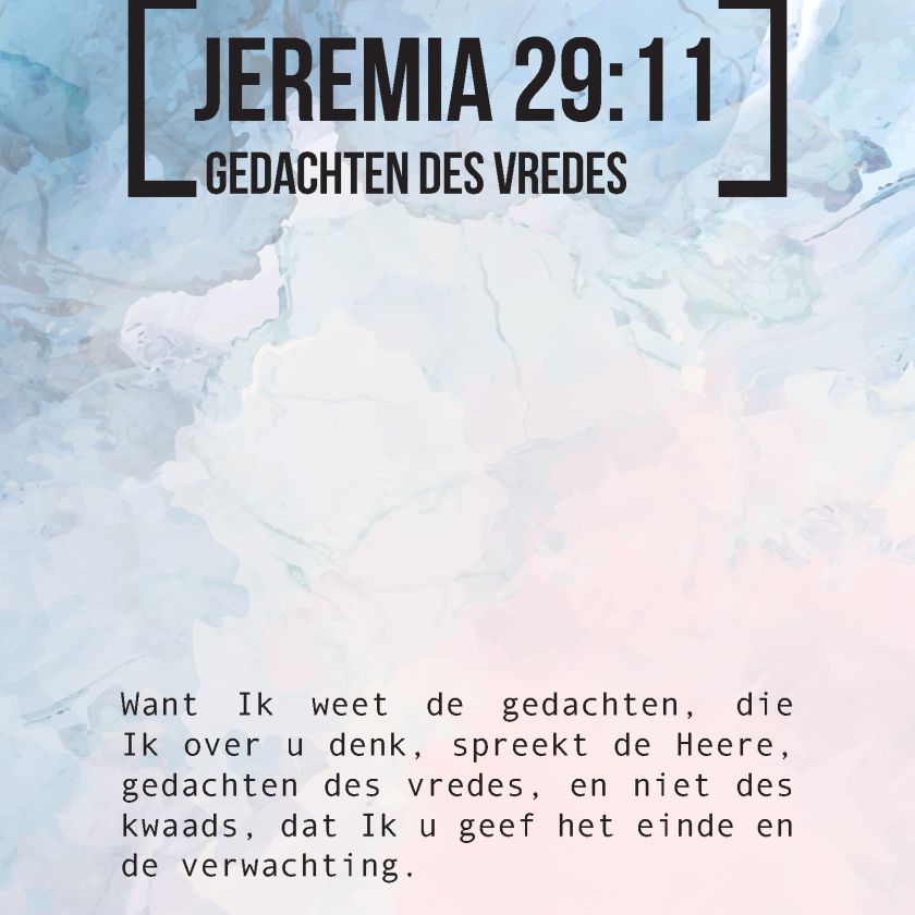 Bijbeltekstkaart 'Jeremia 29:11' SV - MA42101 -  Interieurkaarten bij MajesticAlly