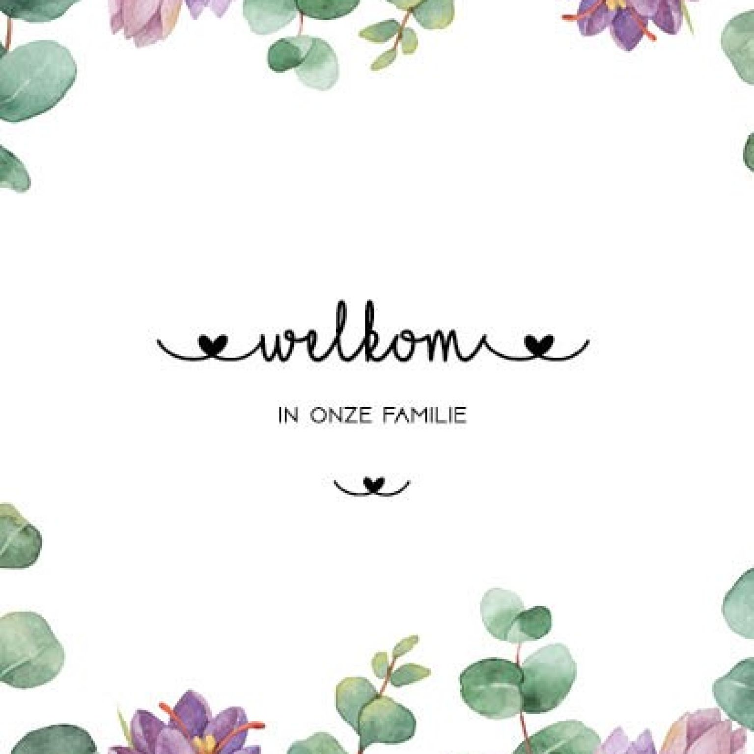 Kaart 'Welkom in onze familie' - MA31010 -  Bloom bij MajesticAlly