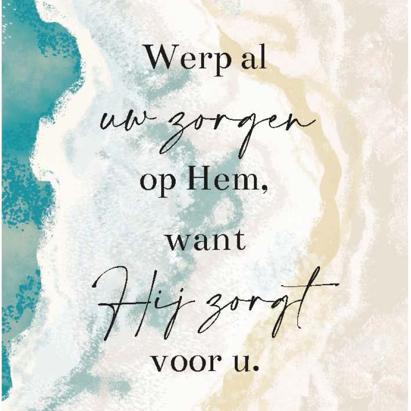 MA55210 Minikaartje 'Hij zorgt'