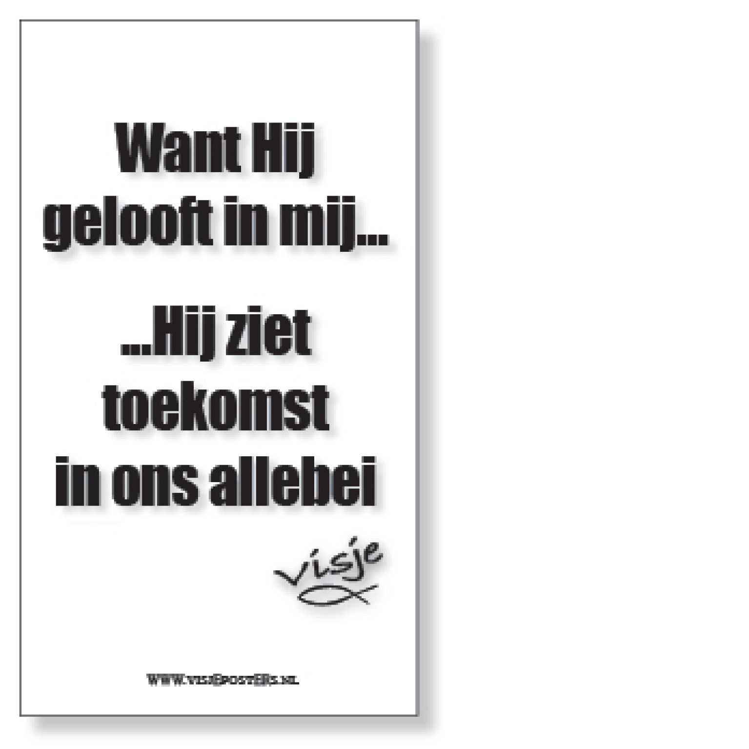 Kaart visje want hij gelooft in mij - 44130 -  Visje kaarten bij MajesticAlly