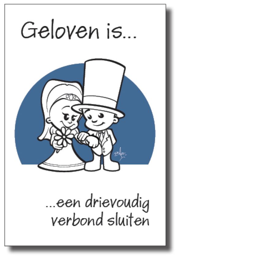 Minikaart 'Geloven is een drievoudig...'