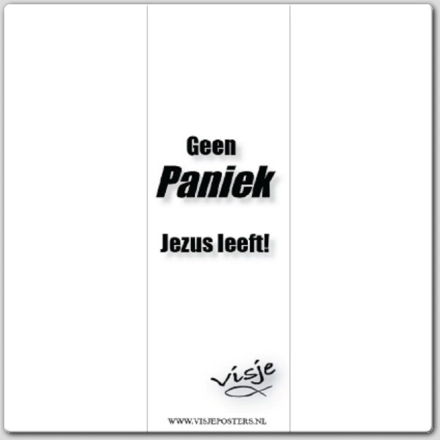Boekenlegger visje geen paniek Jezus lee - 44858 -  Visje bij MajesticAlly