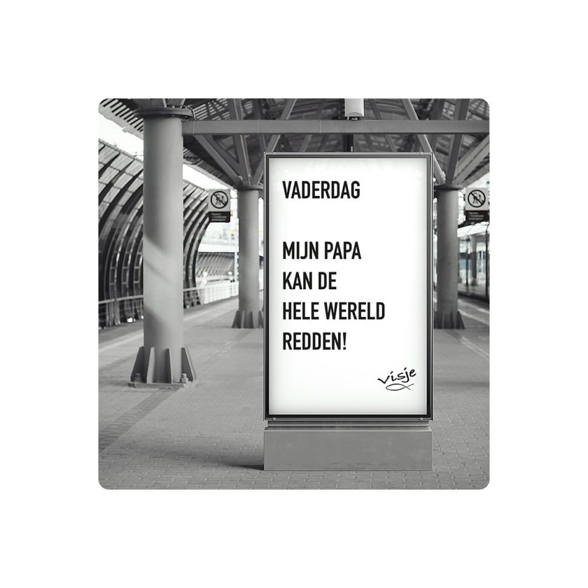 V16017 Visje Cadeaubordjes 15x15 Vaderdag b9b63f1d