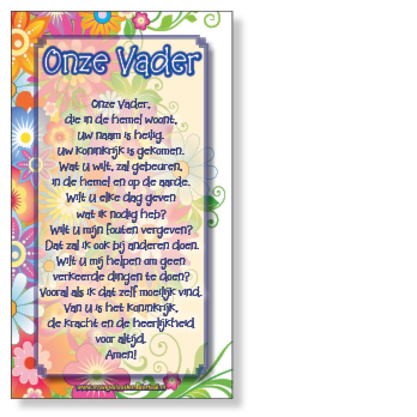 minikaart kinder 'Onze Vader'