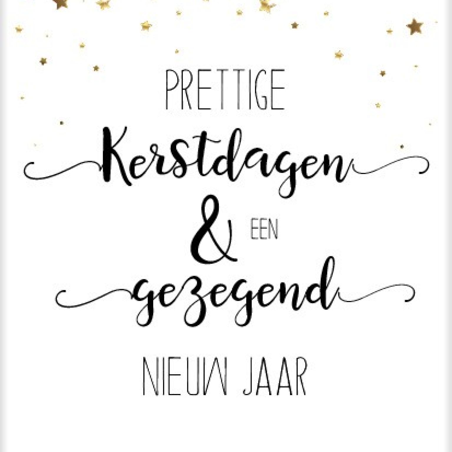 Kerstkaart 'Gouden sterrenregen' - Beautiful Day - MA25051 -  Christelijke kerstkaarten bij MajesticAlly