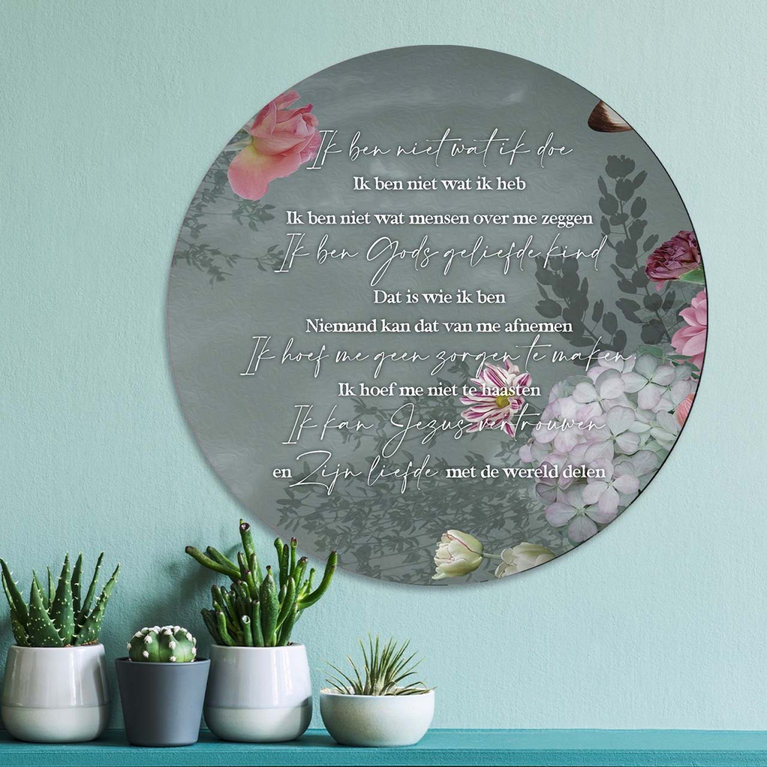 Muurcirkel 'Gods geliefde kind' - 60 cm - MA39326 -  Wanddeco bij MajesticAlly