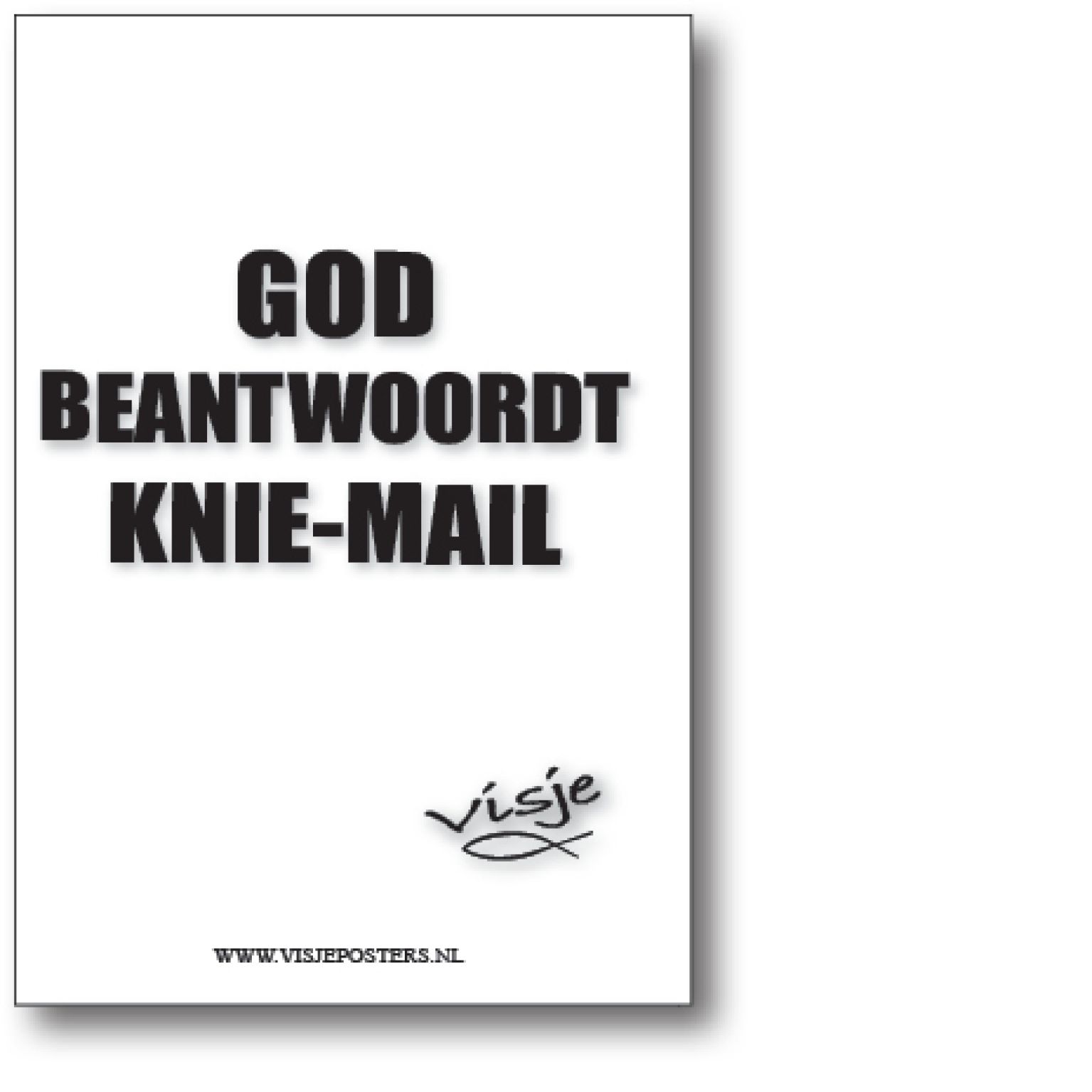 minikaart Visje 'God beantwoordt kniemail'