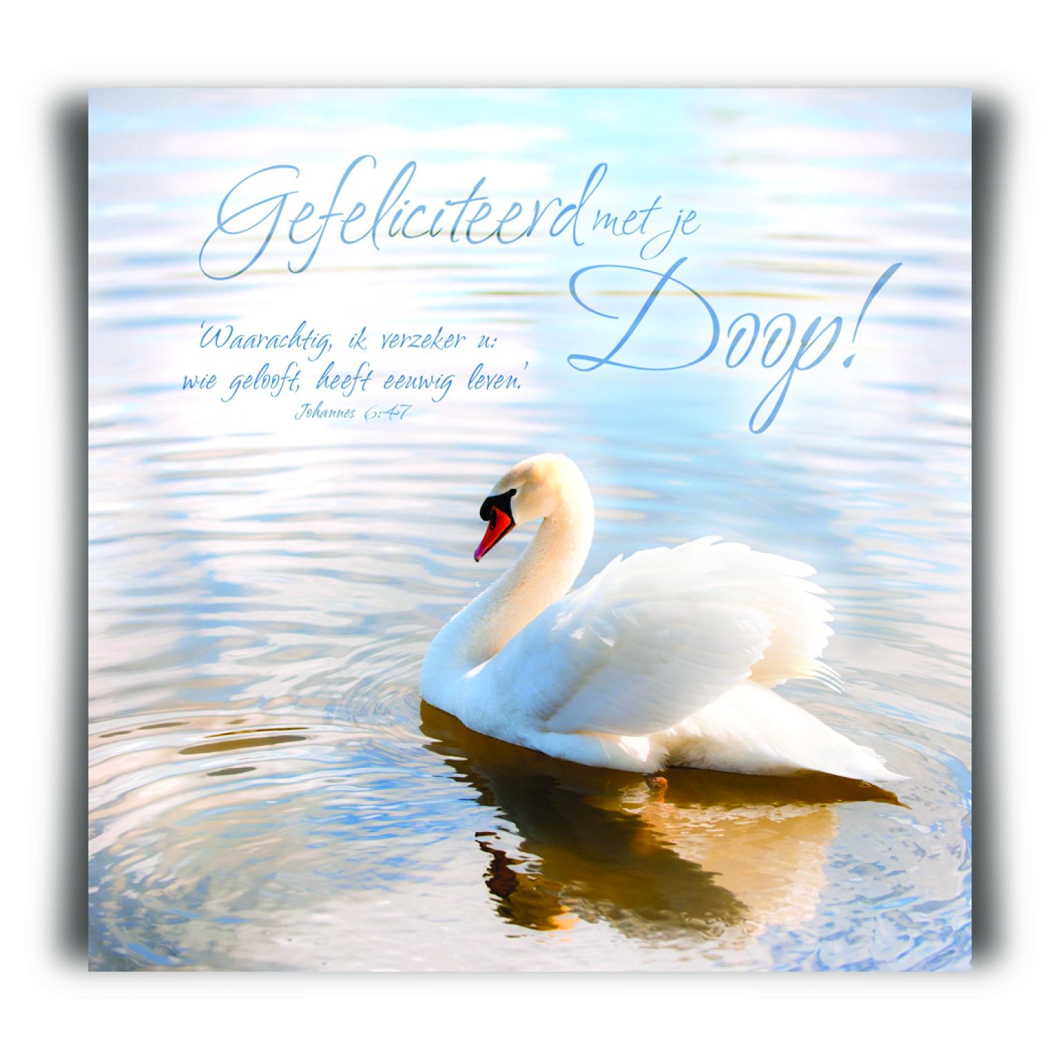 Choice kaartje gefeliciteerd met je doop - MA11216 -  Minikaartjes - vierkant bij MajesticAlly