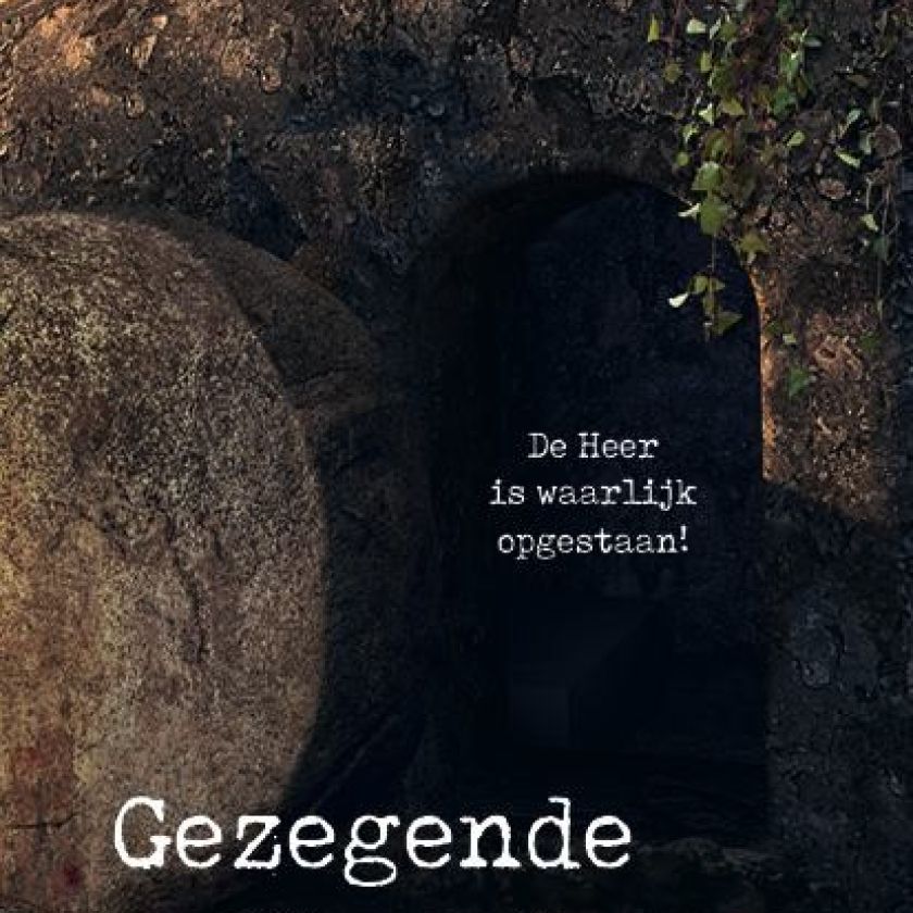 Voordeelkaart 'Gezegende paasdagen - graf' - MA38030 -  Pasen bij MajesticAlly