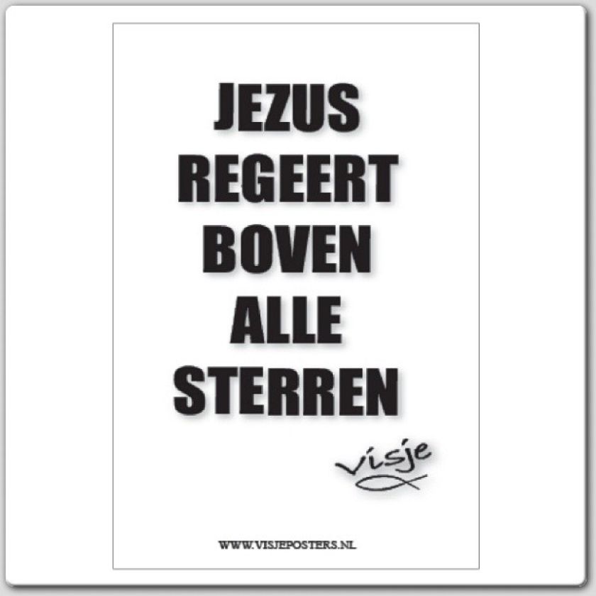 Kaart visje Jezus regeert boven alle - 44079 -  Visje kaarten bij MajesticAlly