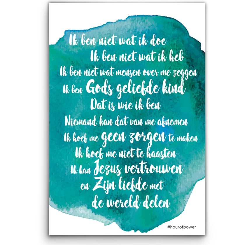 Cadeaubord Gods geliefde kind - MA24203 -  Cadeauborden A4 bij MajesticAlly