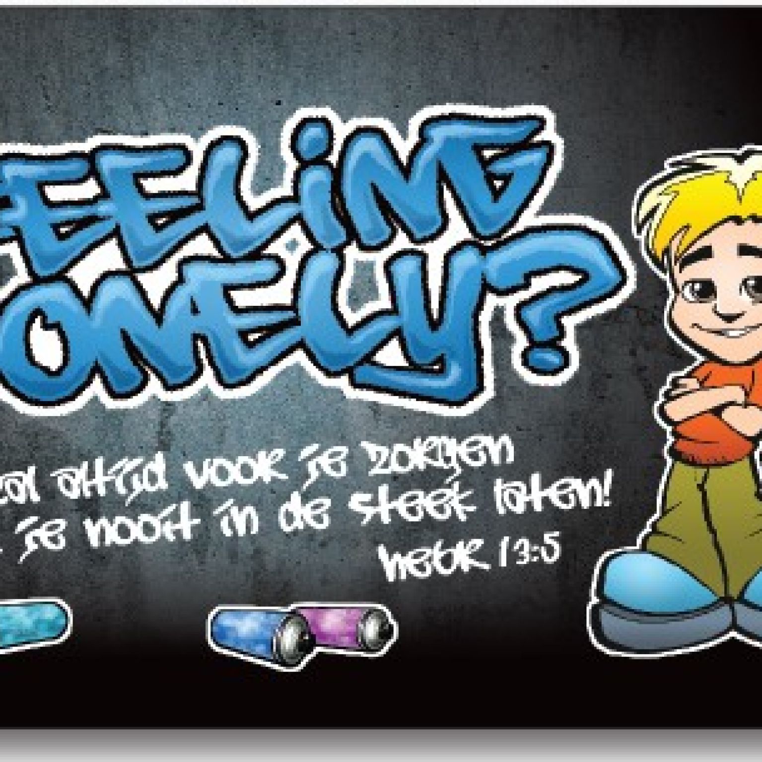 10x Kaart graffiti 'Feeling lonely' - 44583 -  Sale bij MajesticAlly