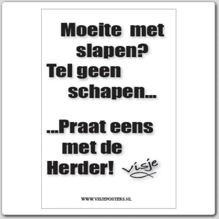 Kaart visje moeite met slapen tel - 44103 -  Visje kaarten bij MajesticAlly