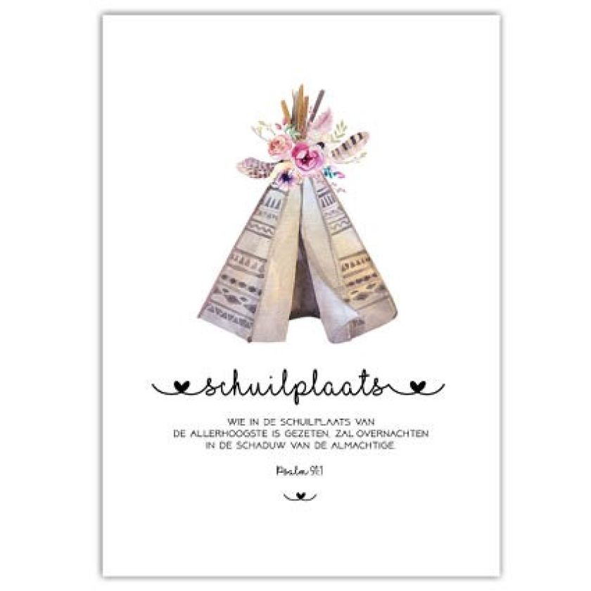 Poster A4  'Schuilplaats' - MA33017 -  Posters A4 bij MajesticAlly