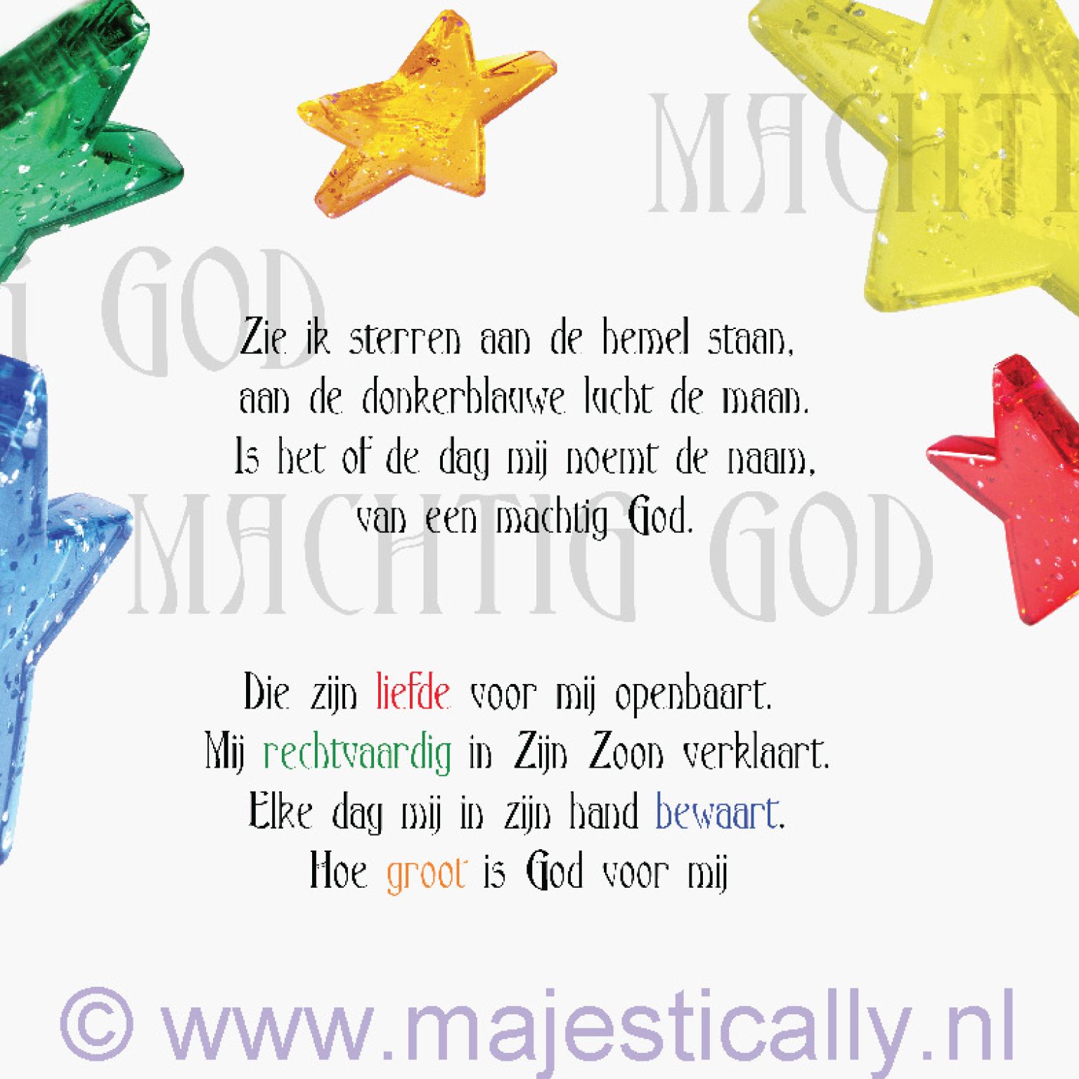 Kinderkaart zie ik sterren aan de hemel - MA13012 -  Kinderkaarten bij MajesticAlly