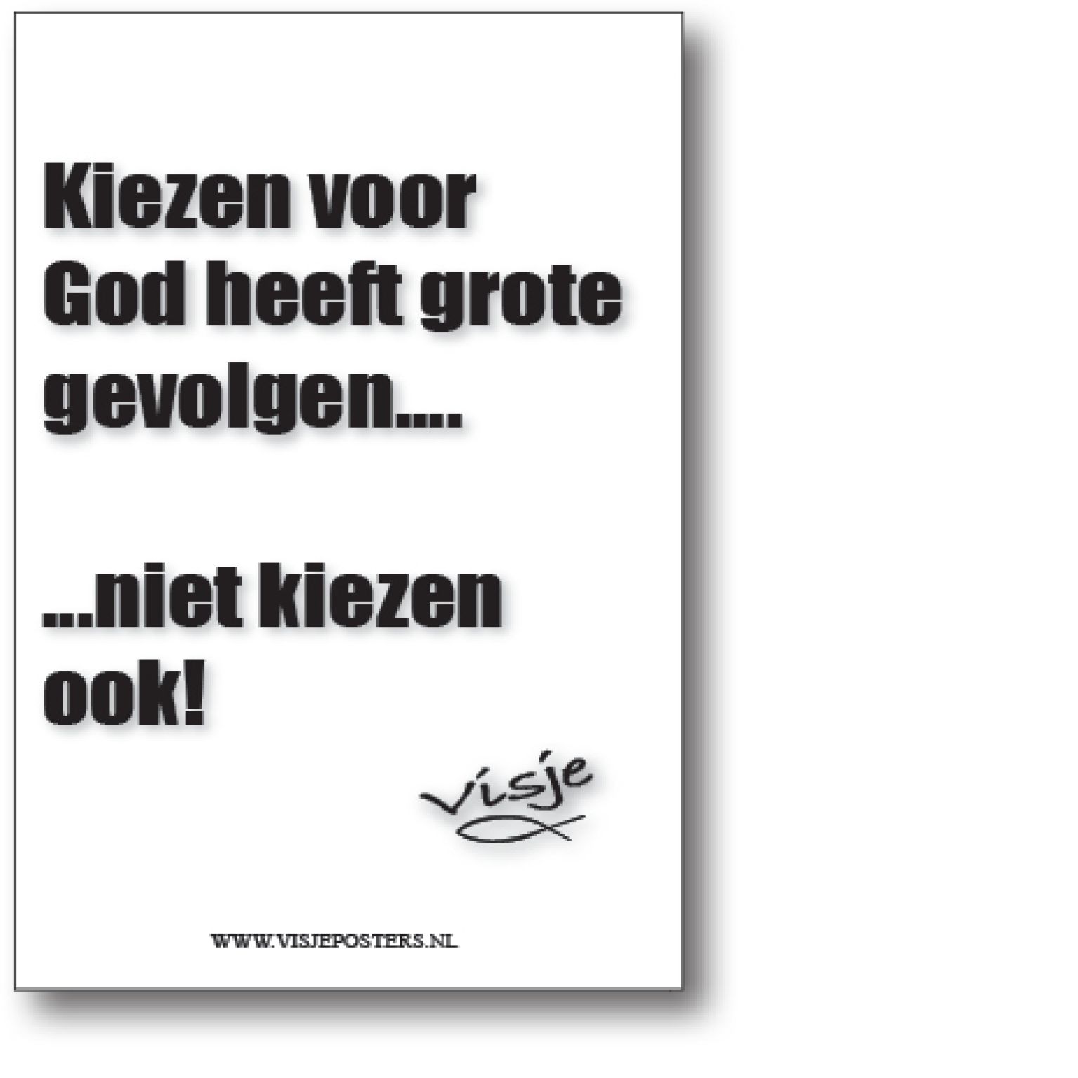 minikaart Visje 'Kiezen voor God'