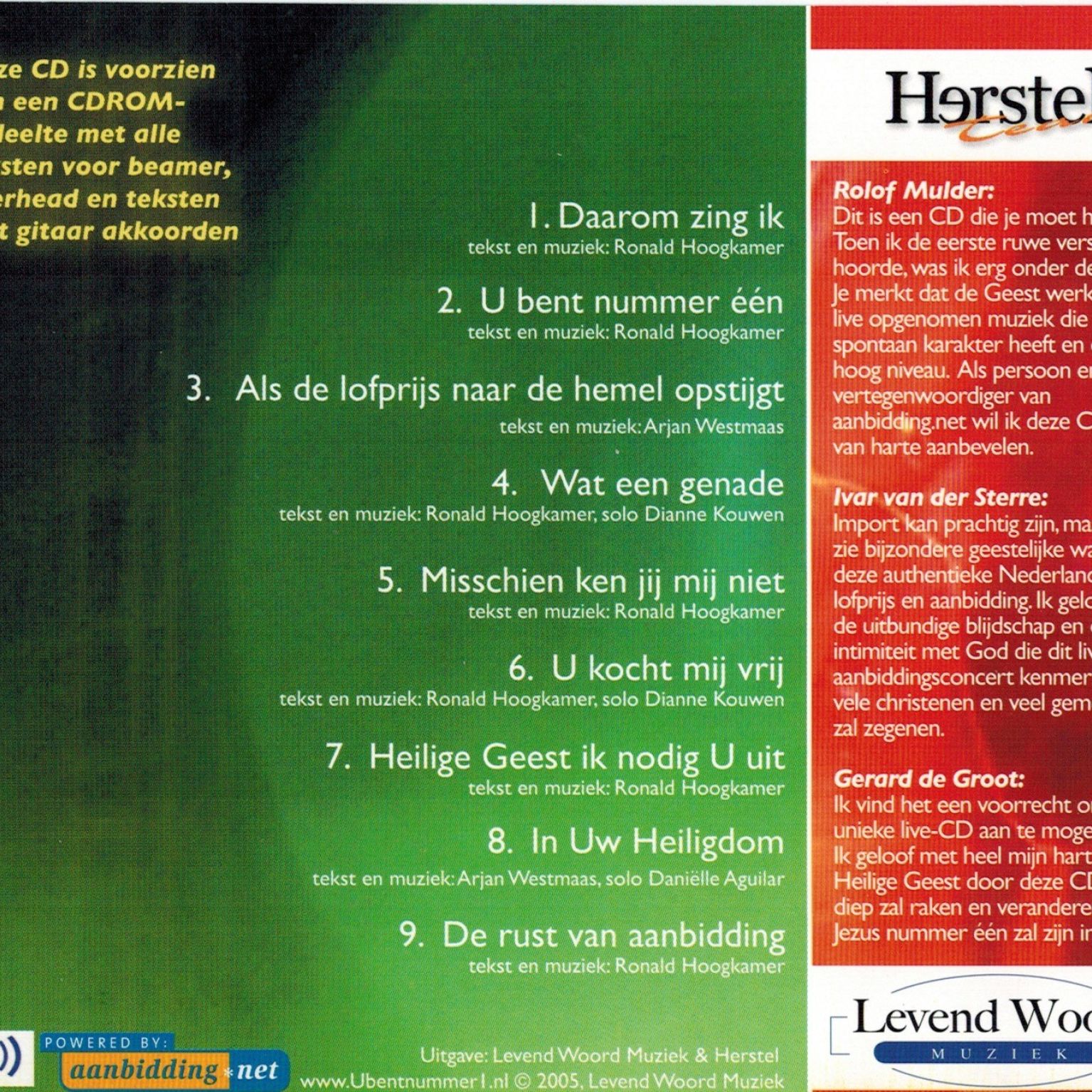 CD 'U bent nummer een' - LWMCD01 -  Divers bij MajesticAlly