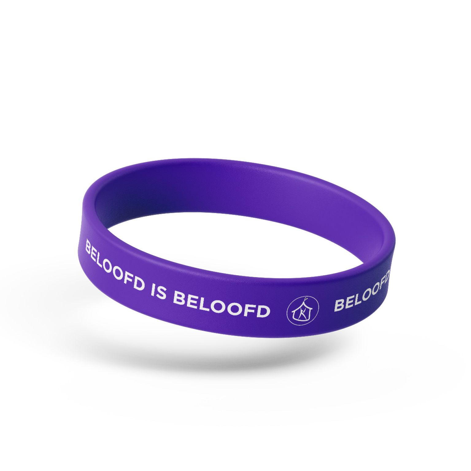 Siliconen kind bandje Paars Beloofd is beloofd c344dbc6