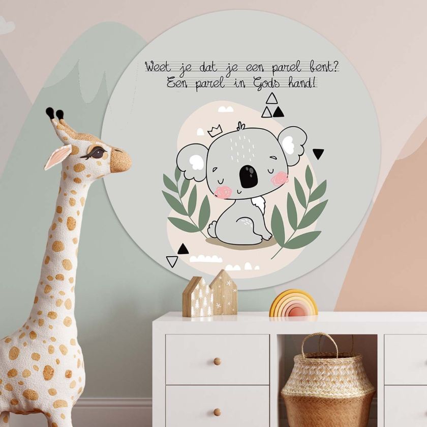 Kinder muurcirkel 'Weet je dat je een parel bent' - 60 cm - MA39333 -  Wanddeco bij MajesticAlly