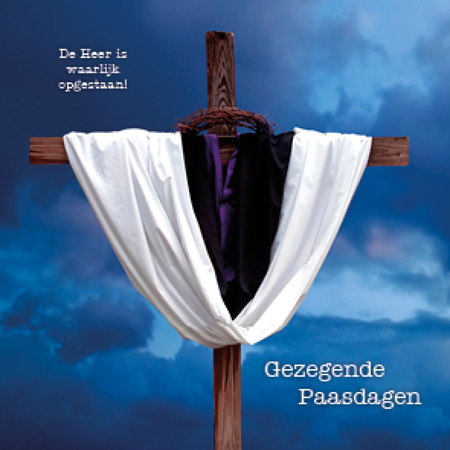 Kaart 'Gezegende paasdagen - kruis' - MA15001 -  Pasen bij MajesticAlly