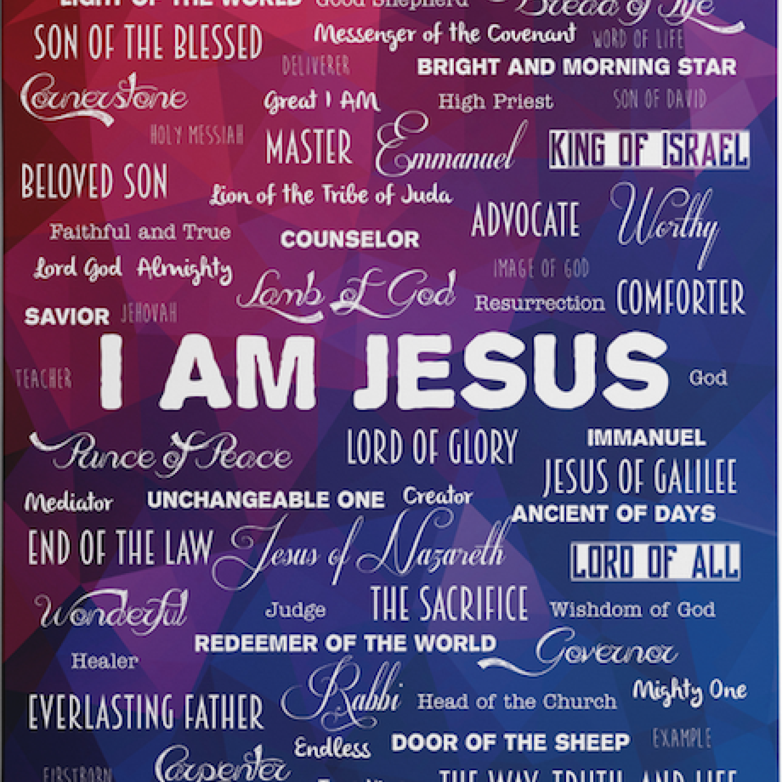 Wandbord A3 'I am Jesus' - MA11608 -  Wandborden A3 bij MajesticAlly