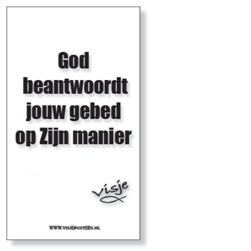 Kaart visje God beantwoordt jouw gebed - 44132 -  Visje kaarten bij MajesticAlly