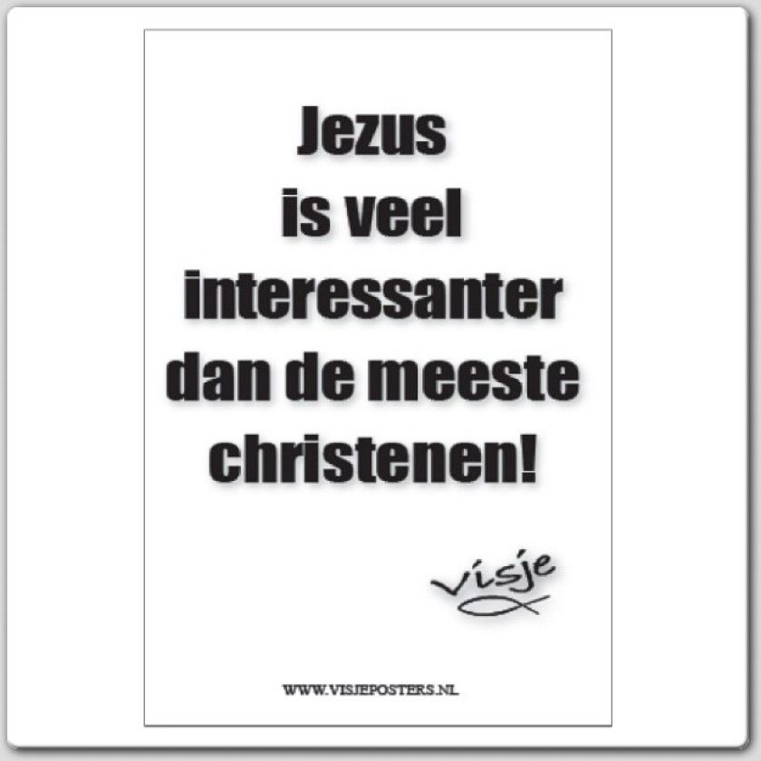 Kaart visje Jezus is veel interessanter - 44095 -  Visje kaarten bij MajesticAlly