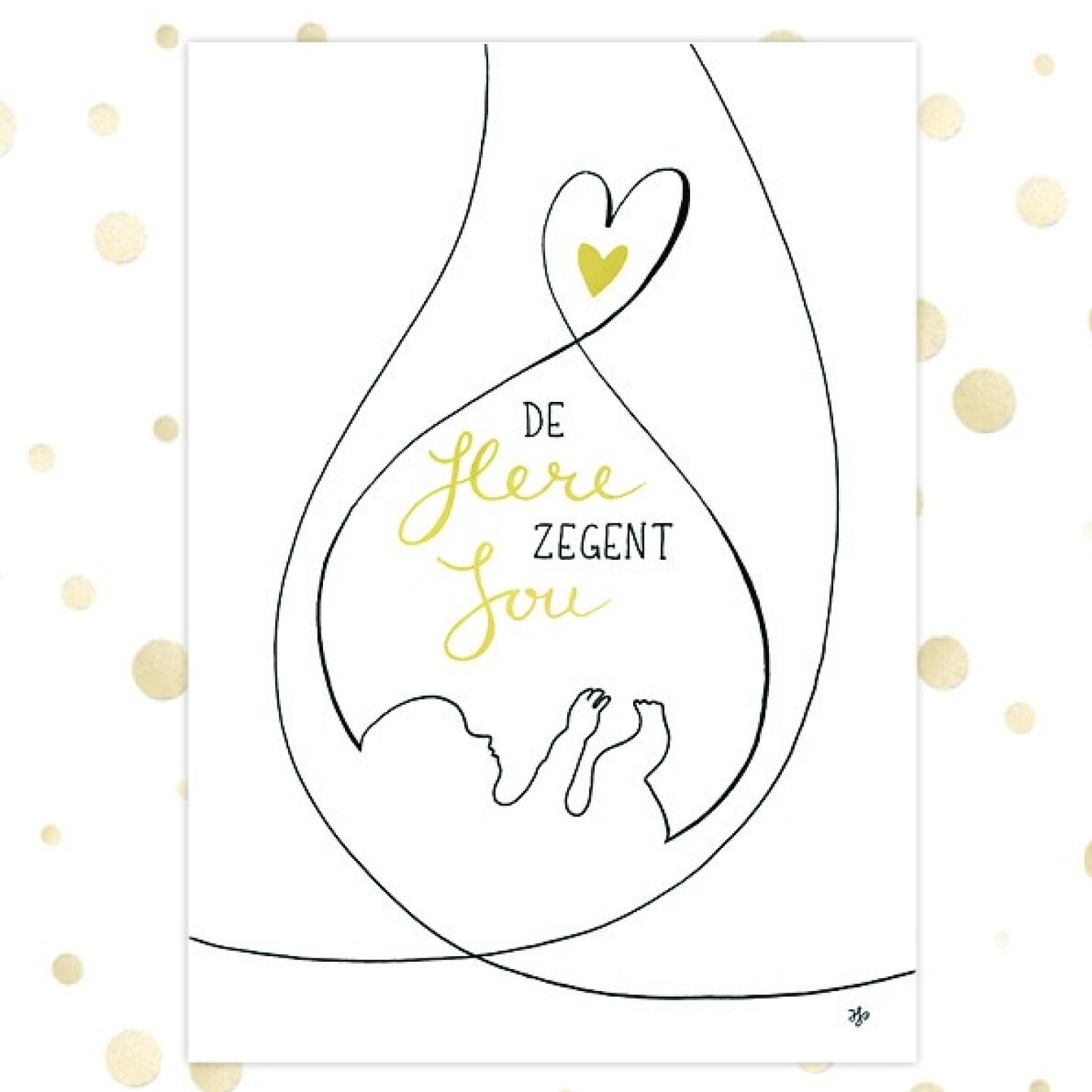 Kaart 'De Here zegent jou' - MA36063 -  Golden Blessings bij MajesticAlly