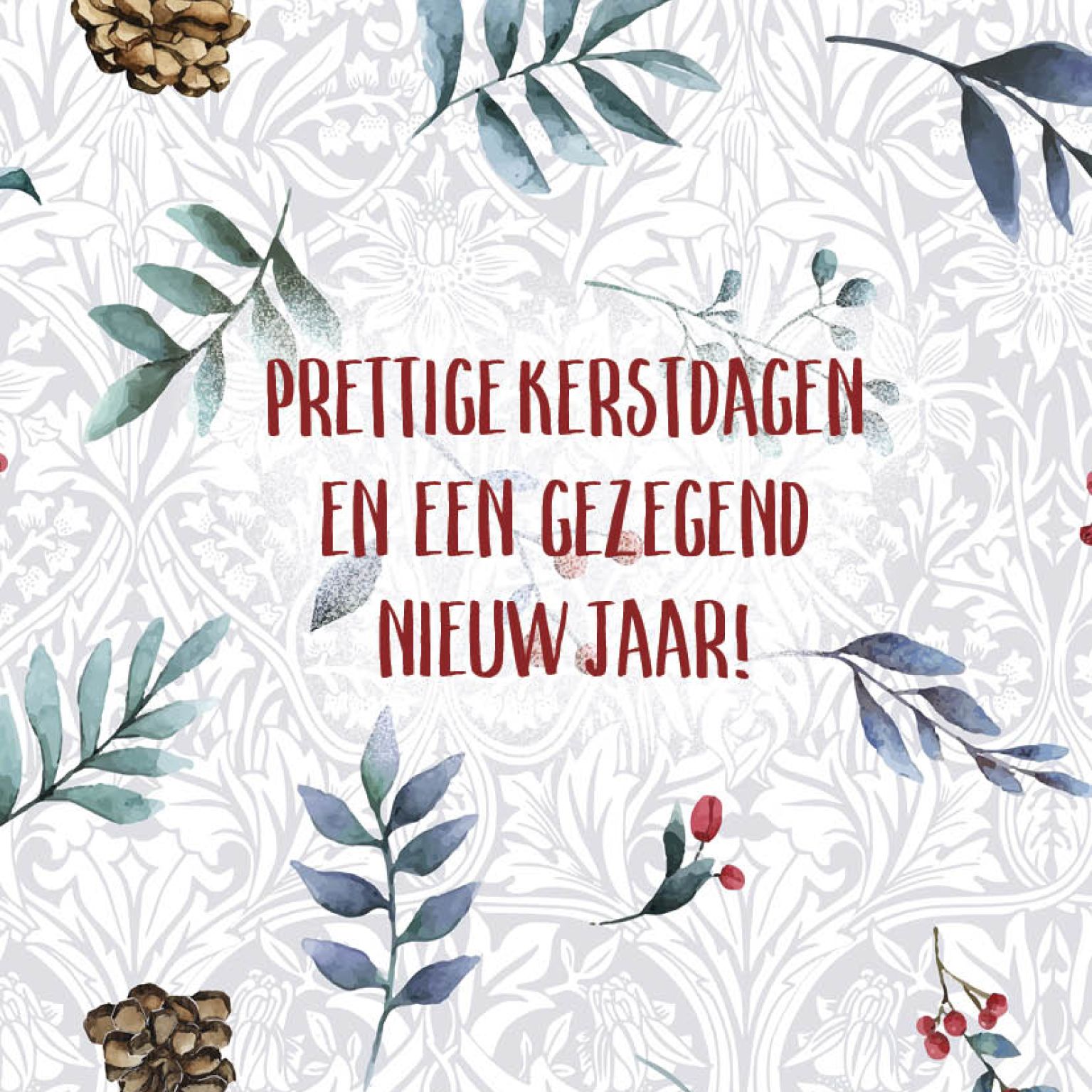 Prettige kerstdagen en een voorspoedig nieuw jaar