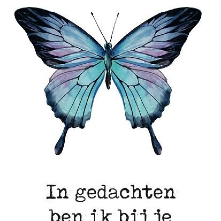 Kaartenpakket - 100 stuks 'Ik gedachten ben ik bij je' - MA38020-100x -  Kaarten bij MajesticAlly