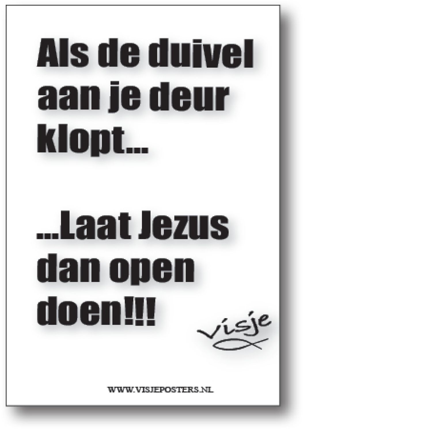 minikaart Visje 'Als de duivel aan je deur klopt'