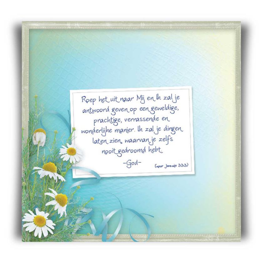 Kaart 'Roep het uit naar Mij' - 45007 -  Bible Message bij MajesticAlly